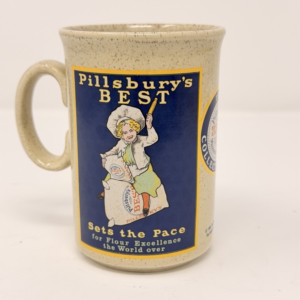 Pillsbury's Best Coffee Mug 1985 Made in England 12 oz Collector Speckled‎